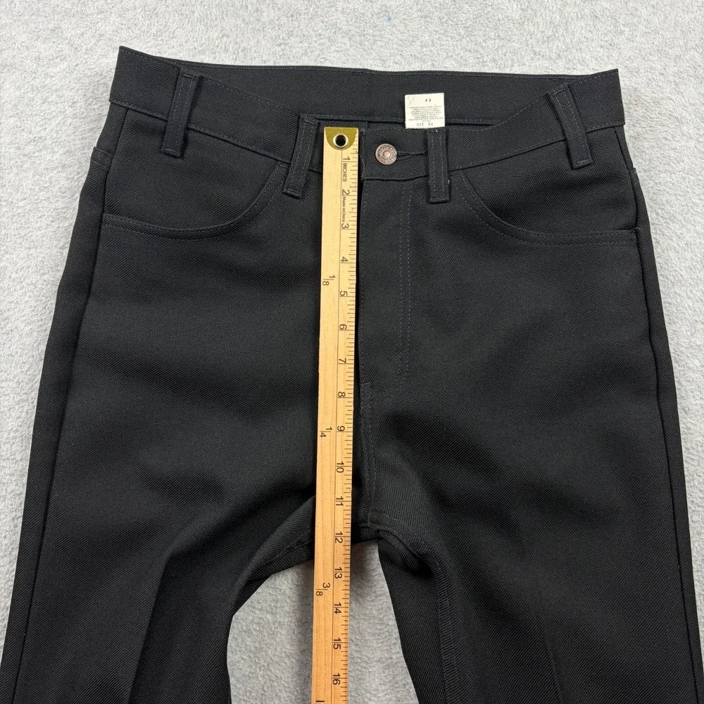 Vintage Levi's Pants Mens 32x32 Black 517 Bootcut Poly Sta Prest Saddleman 90s